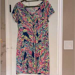 Lilly Pulitzer Palmetto short sleeve dress large VEUC